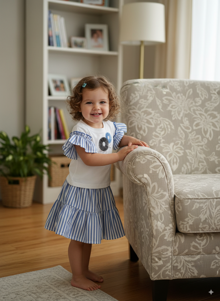 CONJUNTO CAMISETA E SAIA