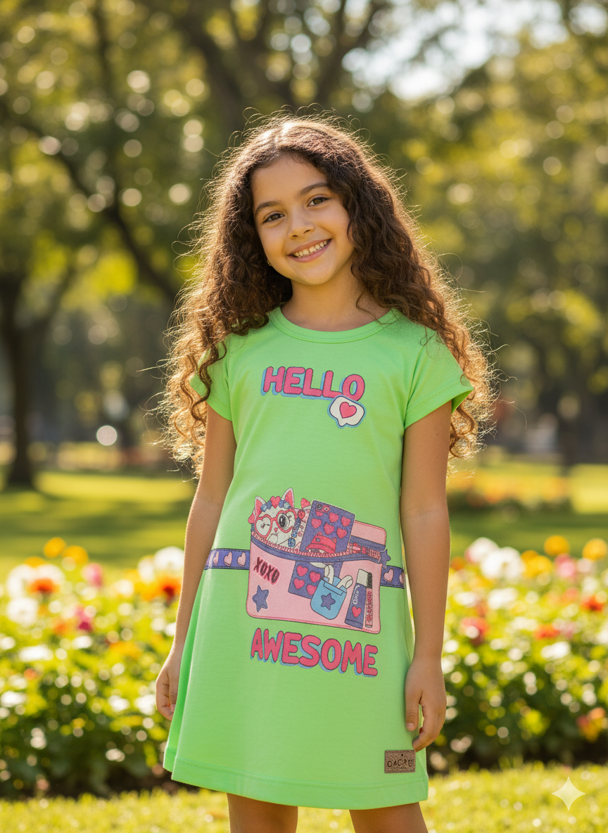 VESTIDO ESTAMPADO NEON